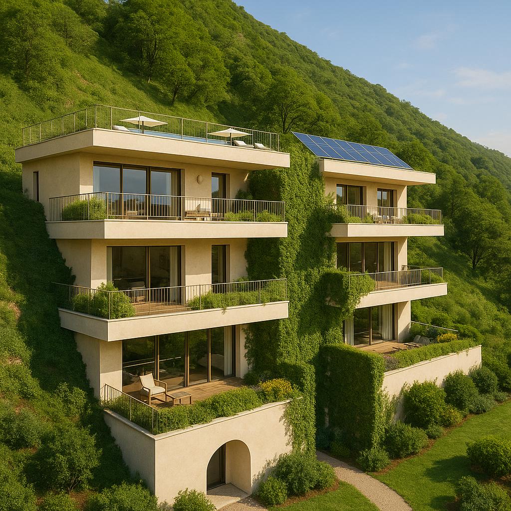 Immeuble-villa en gradins